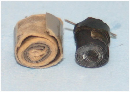 picture: 2 types of electrolytic capacitor construction to support capacitor soakage