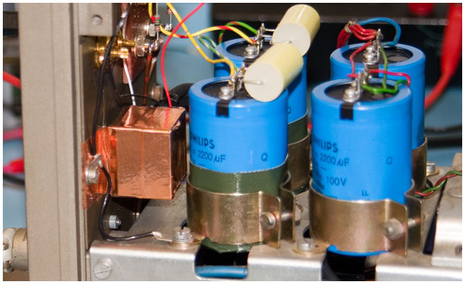 QUAD303 A2 input pot volume control with copper tape screen - Link to Capacitor Soakage