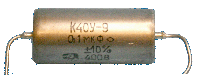 Picture: Russian made K40Y-9 paper in oil capacitor